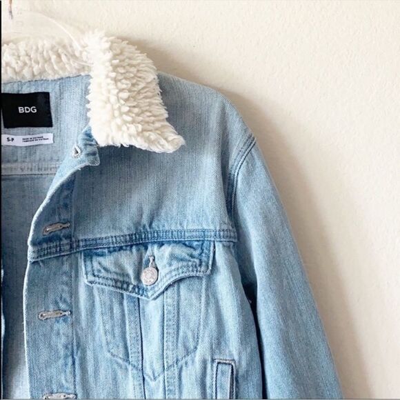 Urban Outfitters BDG Sherpa Collar Jean Jacket - Picture 3 of 8